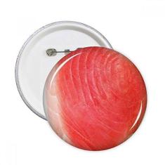Imagem de Salmon Sashimi Carne Comida Textura Pinos Redondos Emblema Decoração Roupas 5 peças Presente