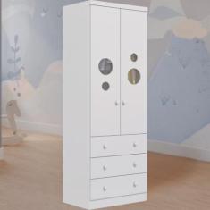 Imagem de Guarda Roupa Infantil Bolinha 2 Portas 3 Gavetas 100% MDF Móveis Perob