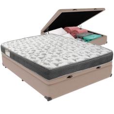 Imagem de Cama Box Baú e Colchão ISO100 Espuma D33 Casal Ortobom,  BEGE