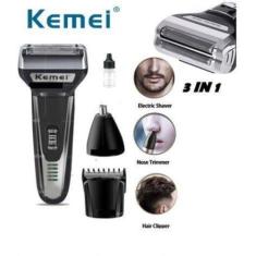 Imagem de Aparelho De Barbear 3 Em 1 Kemei Km-6776 Shaver Bivolt Recarregável Or