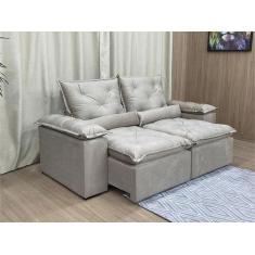 Imagem de Sofá 3 Lugares Retrátil e Reclinável 2,00 metros Alpoim Estofados Bege