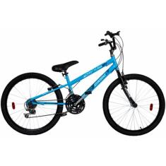 Imagem de Bicicleta Aro24 21m. Masc Flash Cores Cairu - 311891 Azul Turquesa