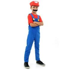 Imagem de Fantasia Mario Bros Infantil Luxo - Super Mario World - Nintendo, UNIC