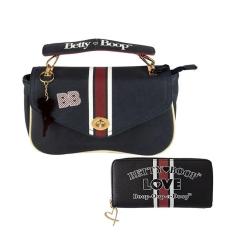 Imagem de Bolsa Betty Boop Transversal e Carteira Kit Coleção Love Preto
