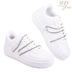 Imagem de Tênis Feminino Branco Casual Brilho Tbril - Izzy Way