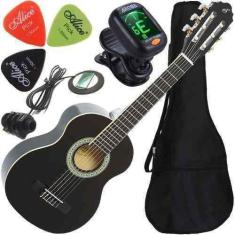 Imagem de Kit Violão Infantil Eletroacústico Nylon Nr Bk Giannini