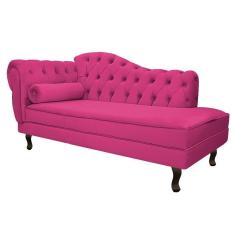 Imagem de Diva Recamier Diana 140cm Lado Direito Suede - Doce Sonho Móveis Pink