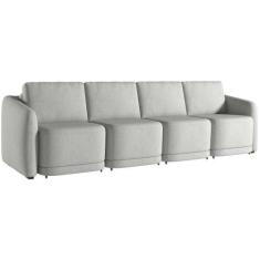 Imagem de Sofá Cama Para Sala De Estar 4 Lugares 316cm Montserrat K01 Linho Cinz
