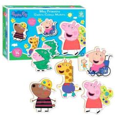 Imagem de Quebra Cabeça Peppa Pig 14 Peças Em Madeira Educativo - Nig Brinquedos