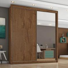 Imagem de Guarda Roupas 2 Portas 1 Com Espelho 100% Mdf Zurique Móveis Europa