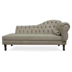 Imagem de Recamier Divã Cancun 185cm Com Capitonê - Esquerda Suede - Ecotec Deco