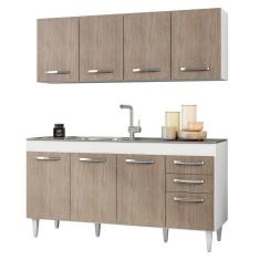 Imagem de Armário Aéreo Panamá e Balcão Gabinete com Pia Inox