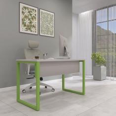Imagem de Mesa Madeira 1340cm X600cm M134/60p25tub Cinza/Verde Miró