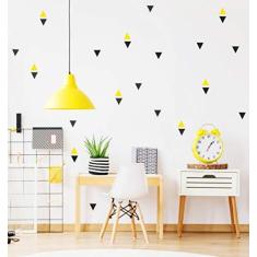Imagem de Adesivo De Parede Decoração 70 Triângulos 2 Cores 5cm