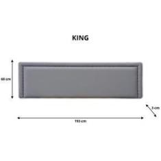 Imagem de Cabeceira Estofada Reta Luxo com Tachas - King