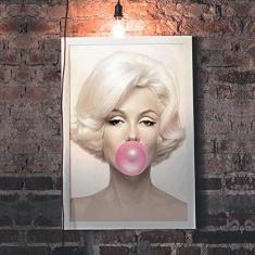 Imagem de Quadro Decorativo Marilyn Monroe Bubble Gum - 30x40-