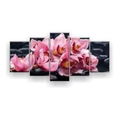 Imagem de Quadro Decorativo Orquídea Fundo  129x61 Sala Quarto