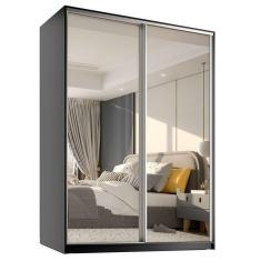 Imagem de guarda-roupa casal com 2 espelhos belluno 2 pt 3 gv preto