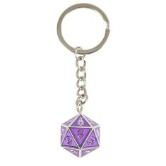 Imagem de Chaveiro de dados D20 Forged Dice Co Fob of Fate Metal D20 - chaveiro de dados de tamanho padrão com logotipo de jogos forjado - removível de corrente e utilizável para jogar em mesa - ótimo presente de dados RPG