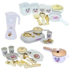 Imagem de Kit Infantil Princesa Jantar Fogão Panelinha Talher 30pç
