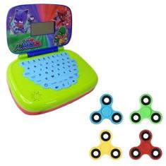 Imagem de Kit Laptop Infantil Educativo Candide Pj Masks Bilíngue + 1 Fidget Spinner Sortido