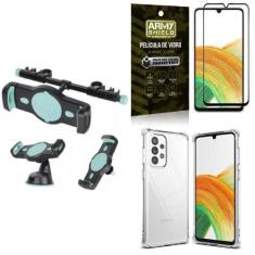 Imagem de Capa Samsung A33 5G + Suporte Veicular 3 Em 1 + Película 3D - Armyshie