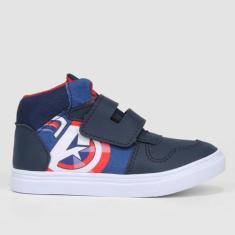 Imagem de Tênis Infantil Cano Médio Avengers Menino - Marvel, Marinho, Vermelho,