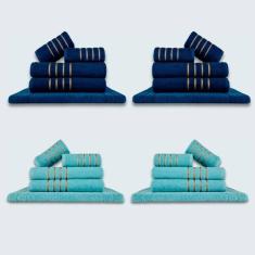 Imagem de Jogo De Toalhas 20 P?s Cole??o Montreal 100% Algod?o Az+vd