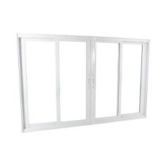 Imagem de Janela De Correr Em Alum nio Branco 100x120x10 Cm 4 Folhas Vl