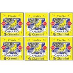 Imagem de 6 Encordoamento Violão Nylon Canario Giannini Genw - Média