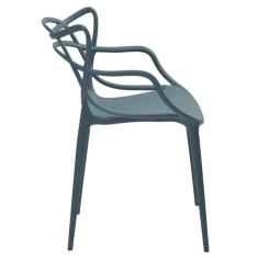 Imagem de Kit 6 Cadeiras Decorativas Sala e Cozinha Feliti (PP) Verde Petróleo - Gran Belo