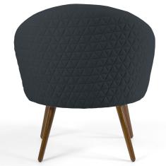 Imagem de Poltrona Decorativa Pés Palito Rafa C-465 Linho Chumbo - Domi