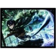 Imagem de Quadro Anime Ataque De Titãs Desenho Com Moldura G01