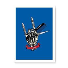 Imagem de Arte Maníacos Quadro Decorativo Mão Tesoura e Pente - 23x16,25cm (Moldura em laca )