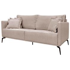 Imagem de Sofa Liv 2 Lugares 160cm Pes Aço Linho 231 Areia Ezz