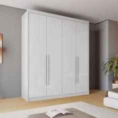 Imagem de Guarda-roupa Casal 4 Portas 4 Gavetas Eloa Branco