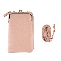 Imagem de Bolsa de Ombro de Couro PU para Celular Com Vários Compartimentos para Cartões e Alça Removível, Elegante e para Mulheres (um tamanho)