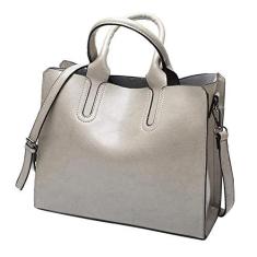 Imagem de oshhni Bolsa feminina de grande capacidade bolsa de ombro vintage bolsa de trabalho Bolsa leve para o dia a diaBolsa de couro PU bolsa feminina bolsa de ombro portátil Bolsa de ombro feminina