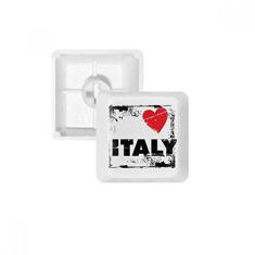 Imagem de Kit de atualização para jogos I Love Italy Word Love Heart Square Teclado mecânico PBT
