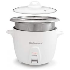 Imagem de Panela de Arroz Elétrica até 10 xícaras não Cozidas, 110V, Elite Gourmet ERC2020, Branca