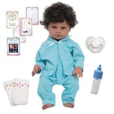 Imagem de Boneco Reborn Grande Fofinnho Cabelo Enrolado 11 Acessórios - Cegonha 