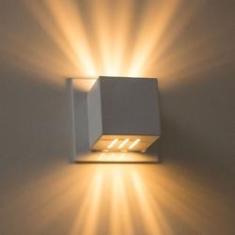 Imagem de 5x Arandela Box Cubo Pequena 6 Fachos PRETA + Led G9 5W 3000k St1317