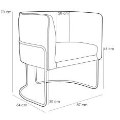 Imagem de Kit 2 Poltronas Decorativas Base Aço Betina B-305 Veludo Rosê - Domi