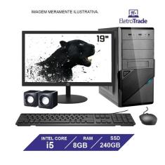 Imagem de Computador Flex Computer Intel Core i5 8GB SSD 240Gb Com Kit Monitor 19&quot;Pacote office