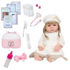 Imagem de Boneca Reborn Abigail Cabelo Longo Loira Envio Imediato - Cegonha Rebo