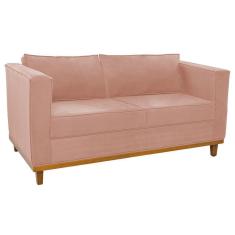 Imagem de Sofá 2 Lugares Europa Suede Doce Sonho Móveis Cor Rosê