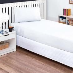 Imagem de Jogo De Lençol De Solteiro King 1M De Larg 2 Pç Alg Branco - Nathalia