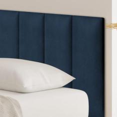 Imagem de Cabeceira Veludo 60X20cm Modular Estofada Para Cama Solteiro Box Queen