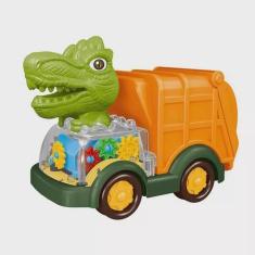 Imagem de Brinquedo Carrinho Dinossauro Coletor De Lixo Com Luz E Música - Toy K