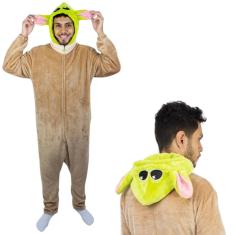 Imagem de Baby Yoda Macacão Kigurumi Pijama Roupa Fantasia Cosplay Inverno Adulto Oficial Star Wars